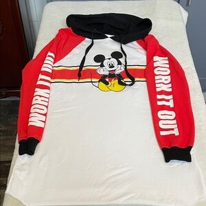 Disney Mickey Mouse Red and White large shirt with hood